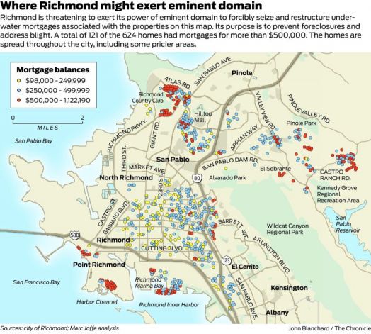 Where Richmond might exert eminent domain